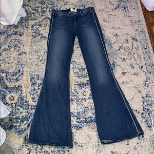 Flare jeans with side stripe detail